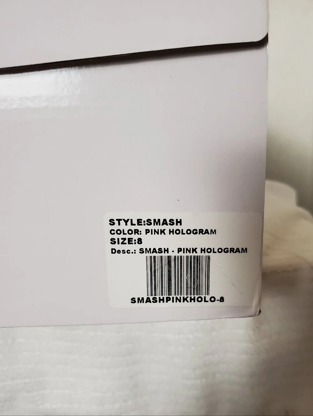 NEW IN BOX Y.R.U Smash - Pink Hologram Platform Boots SIZE: 8